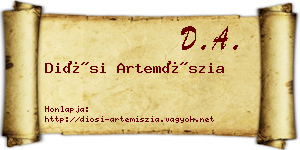 Diósi Artemíszia névjegykártya